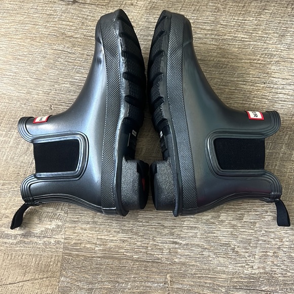 Hunter Women's Original Chelsea Boots Dark Silver Size 5 - Picture 5 of 6